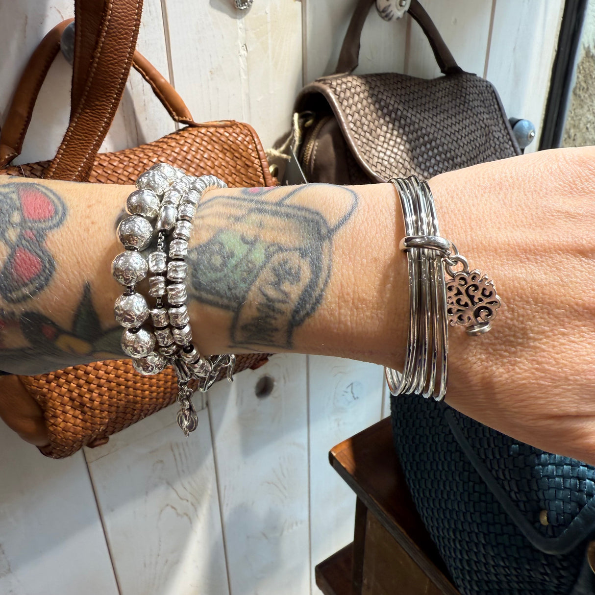 Bracciale rigido 6 fili con Albero della Vita