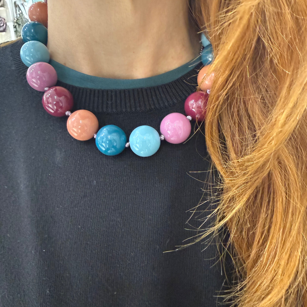 Collana sfere in Resina Multicolor 4