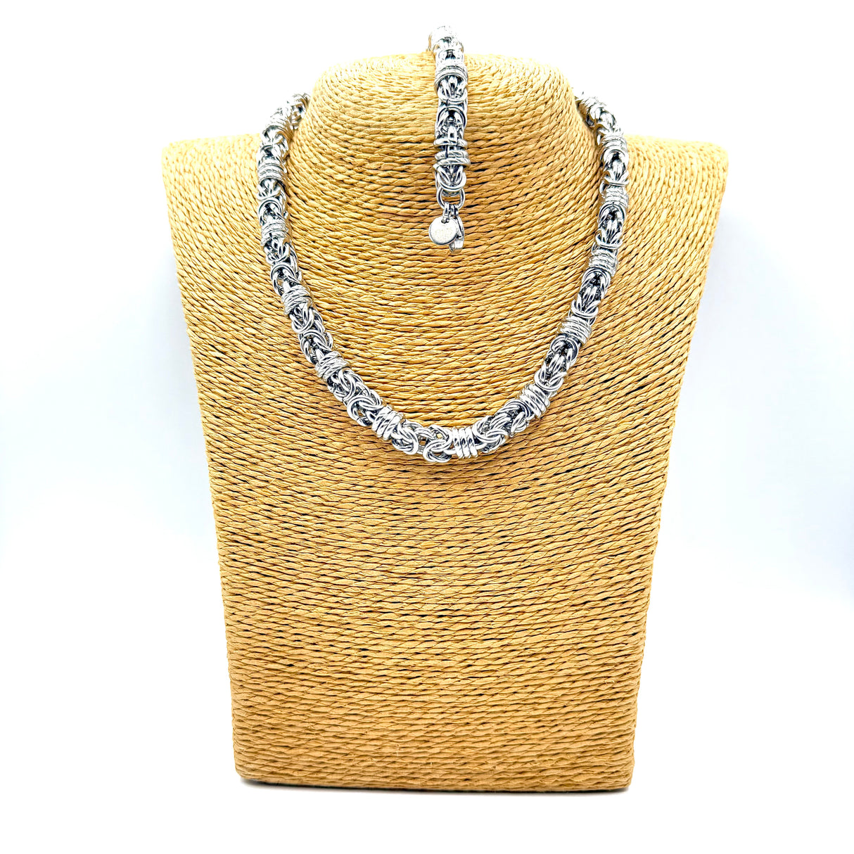 Collana e bracciale Bizantina Anelli ritorti DUO