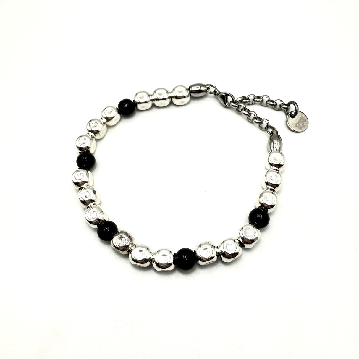 Bracciale Pepite Cubo Argento925 e Onice