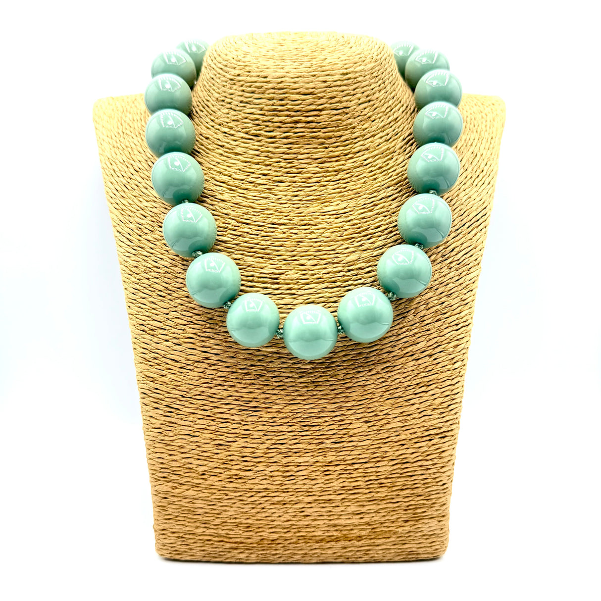 Collana sfere in Resina Salvia