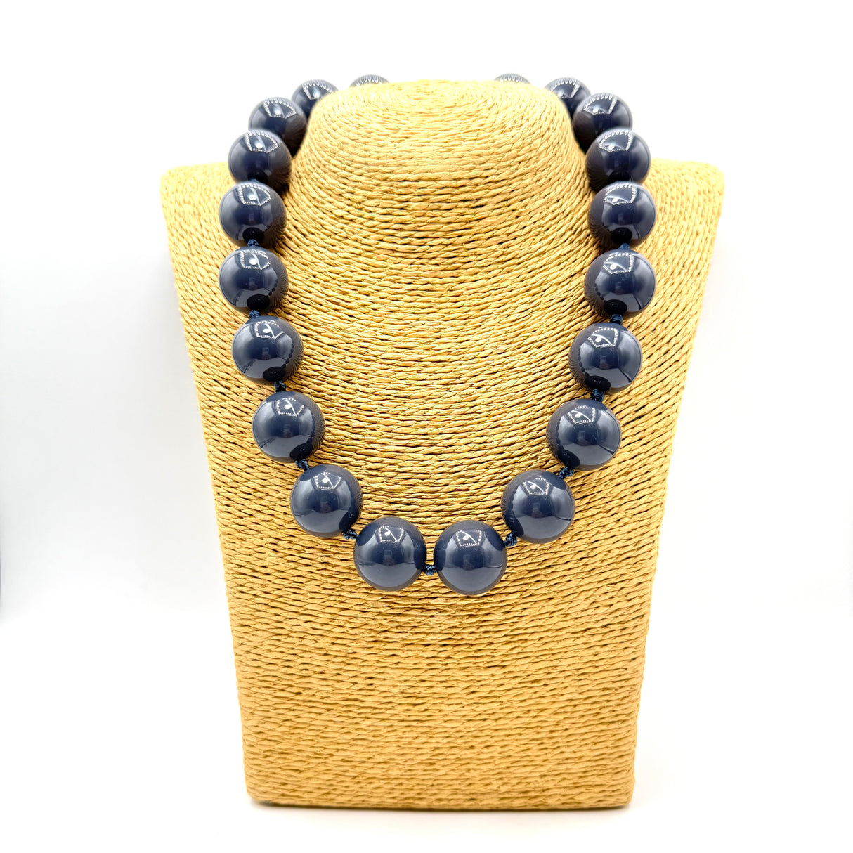 Collana sfere in Resina Grigio Fume’