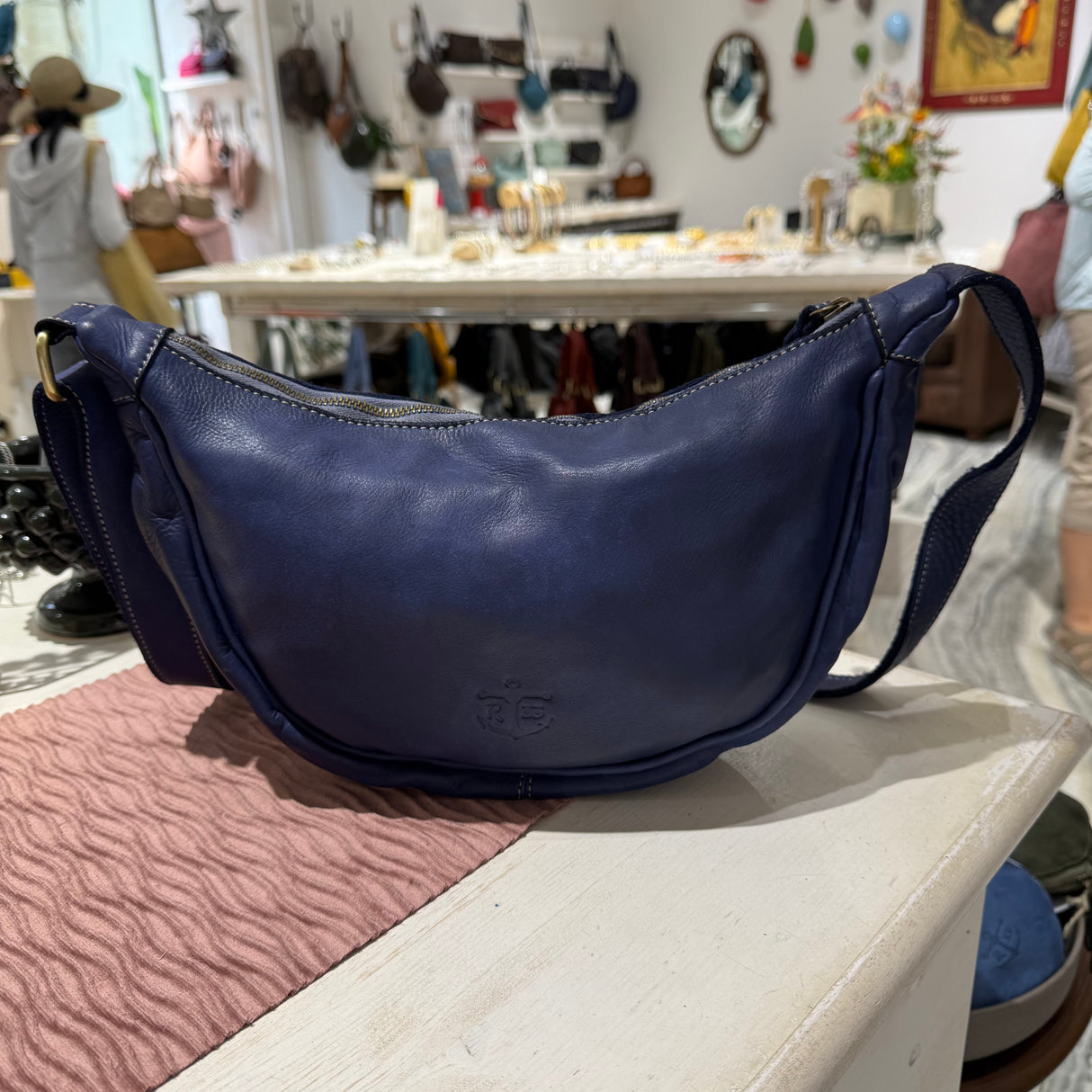 Borsa Marsupio Mezzaluna Blu