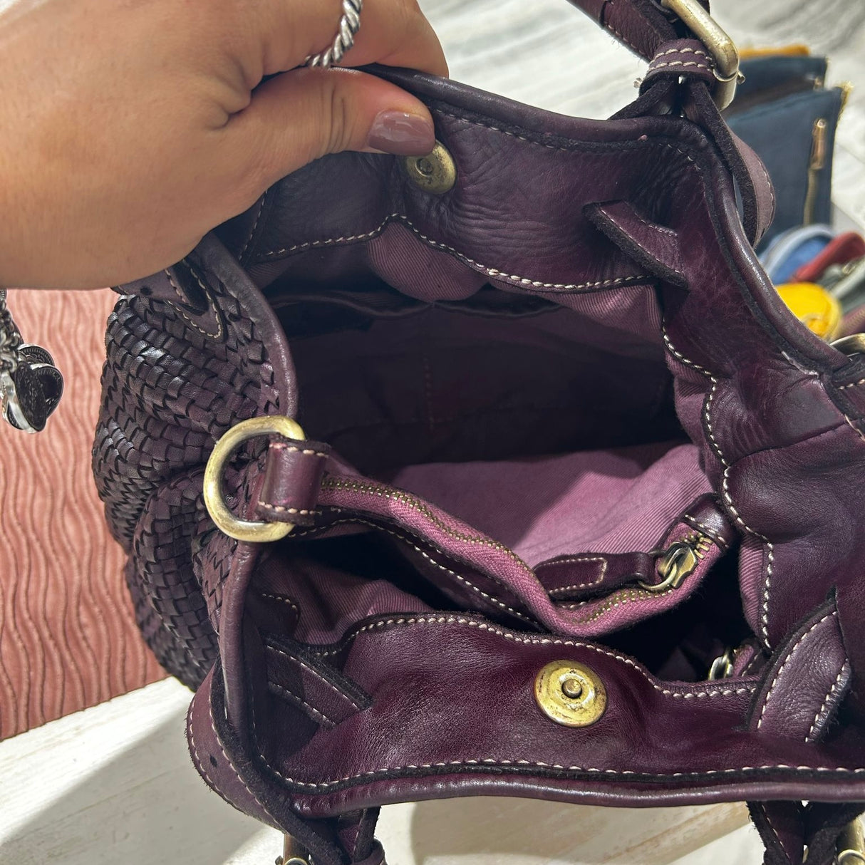 Borsa Rachele Small Borgogna