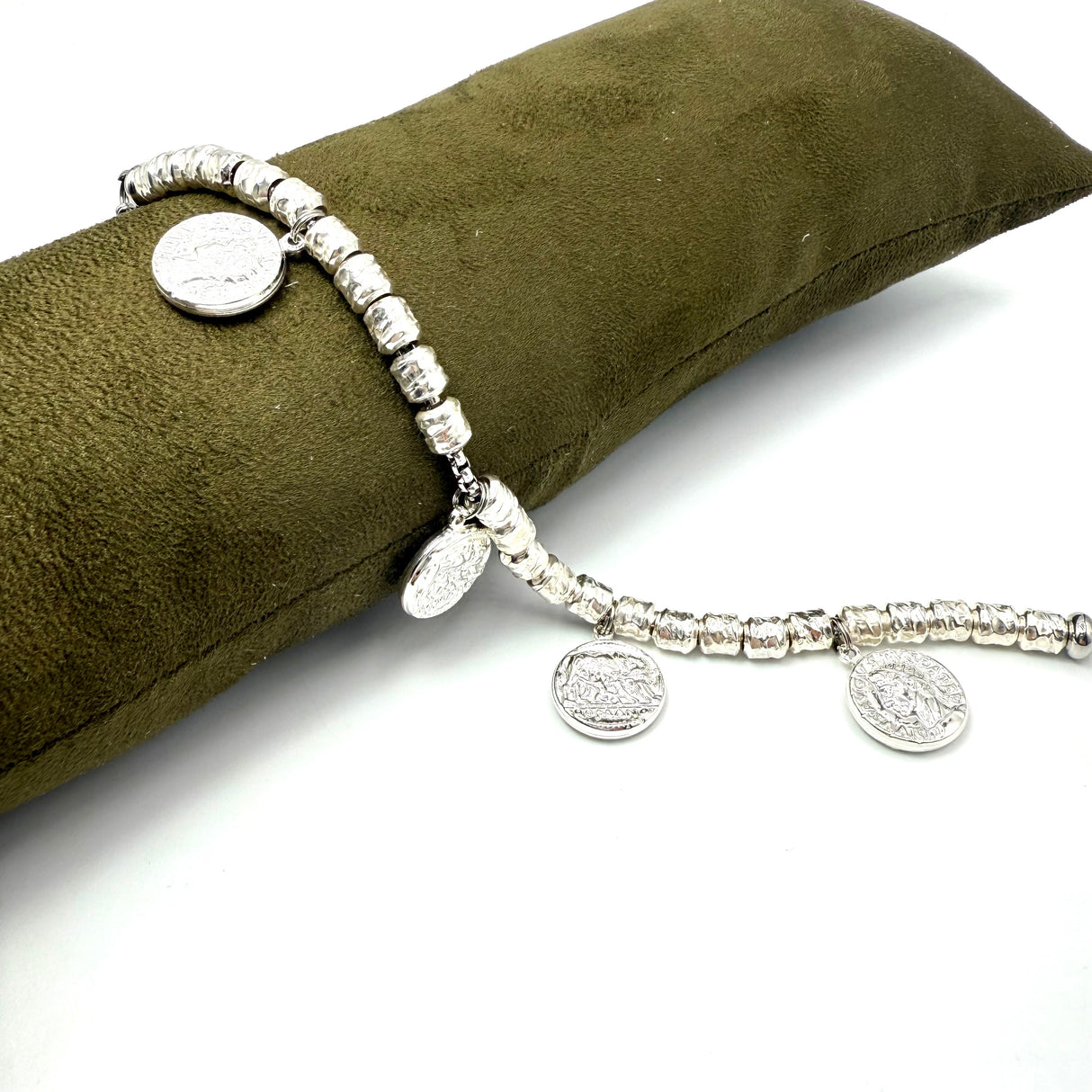 Bracciale pepite Small e Monete Argento925