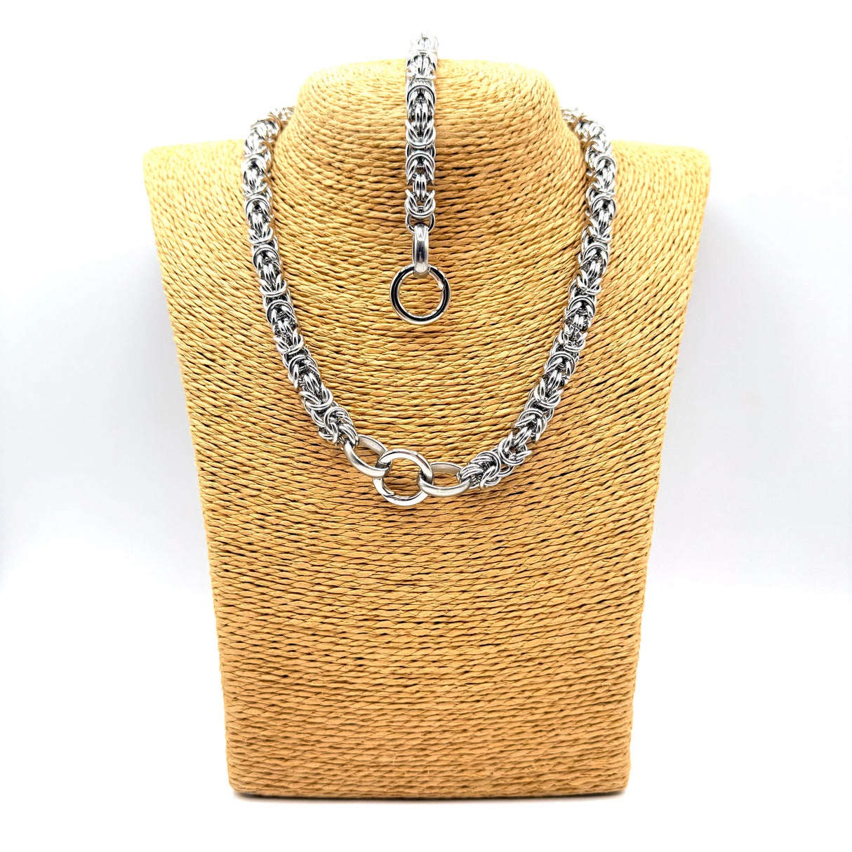 Collana e Bracciale Bizantina Media gancio ad anello DUO