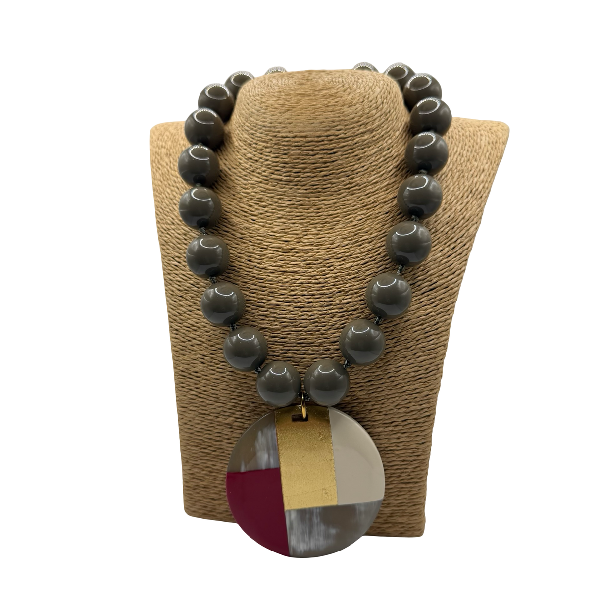 Collana Resina Taupe 70' style