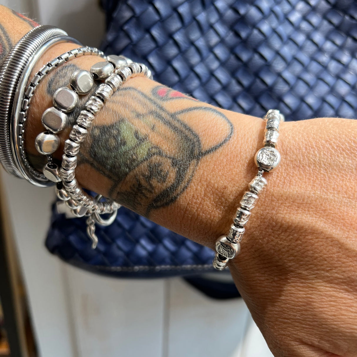 Bracciale pepite small alternate Argento925