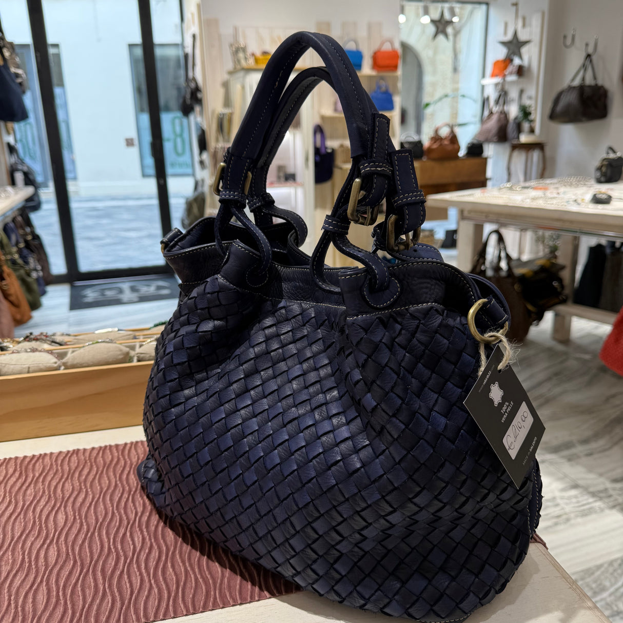 Borsa Intreccio Small Blue