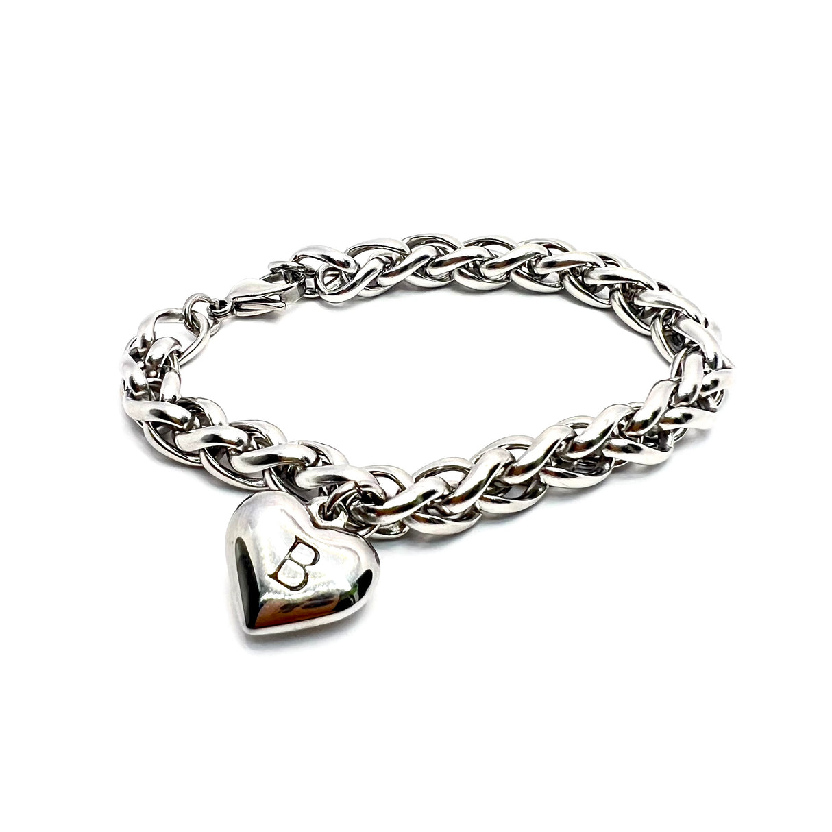 Bracciale Spiga con Lettera e Cuore, SCEGLI LA TUA...