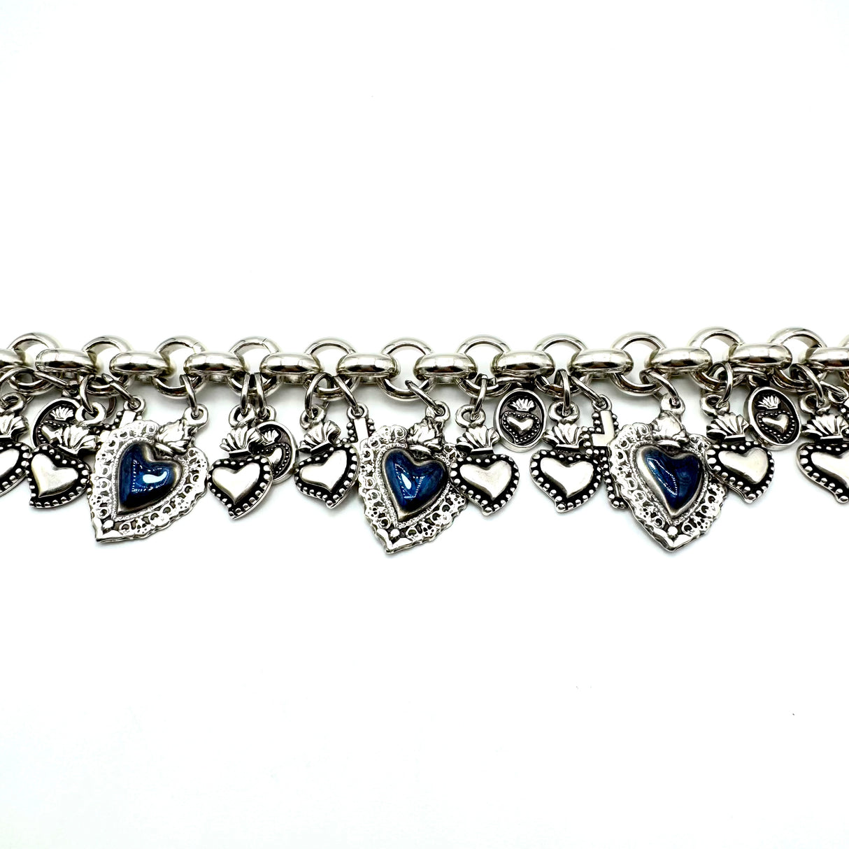 BRACCIALE LUCKY CUORE SACRO BLUE 3 CUORI