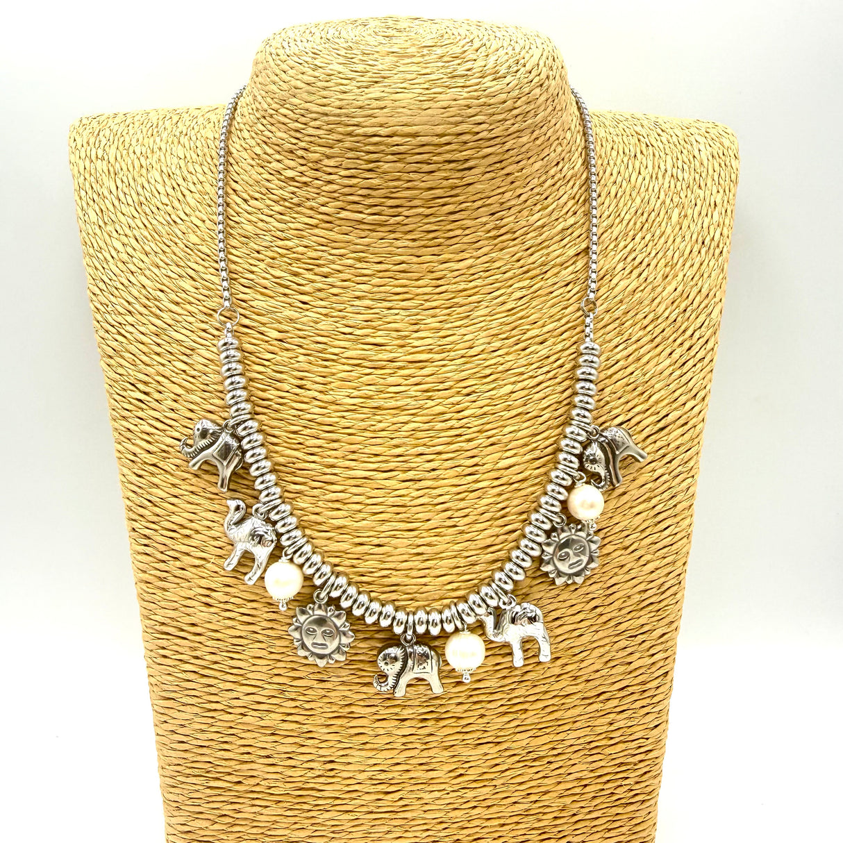 Collana Lucky Rainbow Cammello, Sole, Elefante