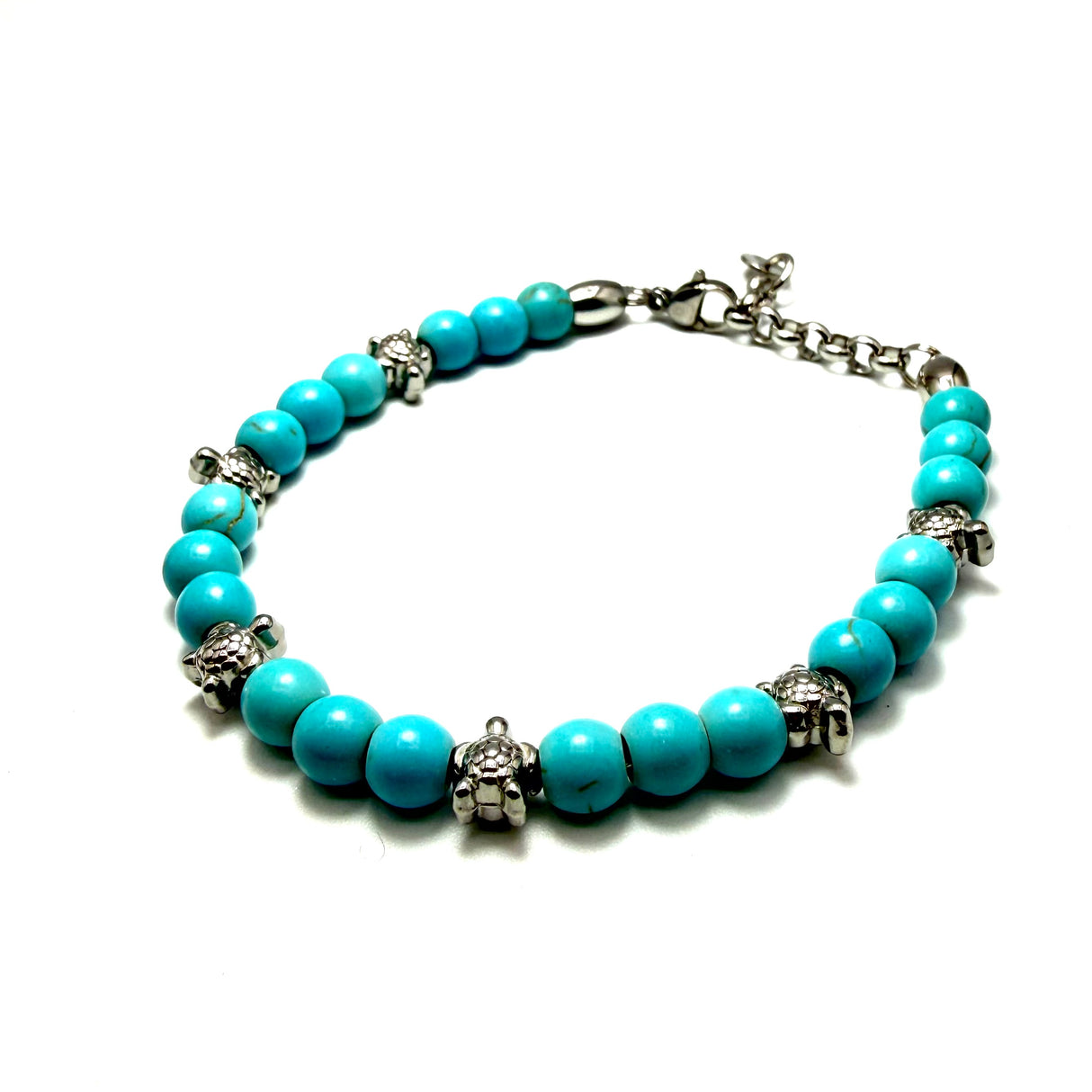 Bracciale pietre e pepite Tartaruga in Acciaio inossidabile