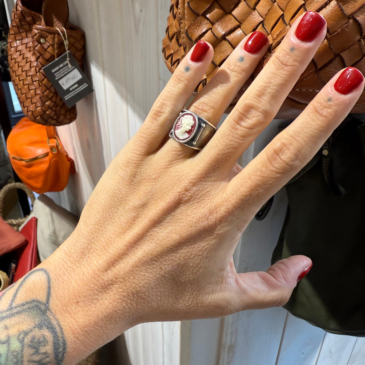 Cammeo Donna Rosso Argento925