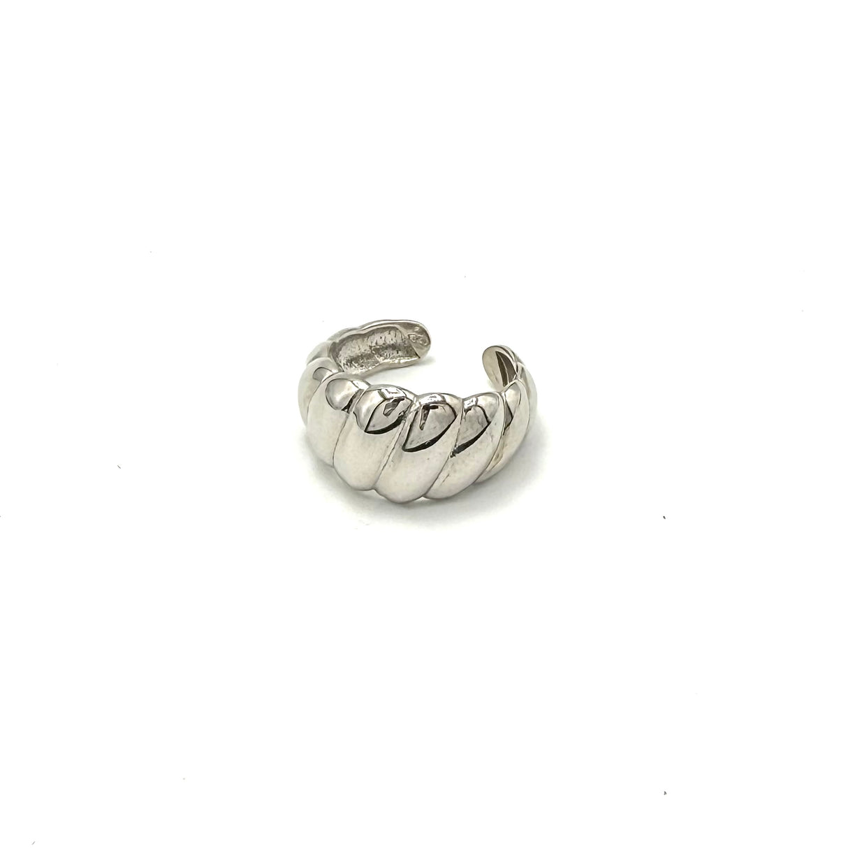 Anello Fascia lucida Croissant Argento925