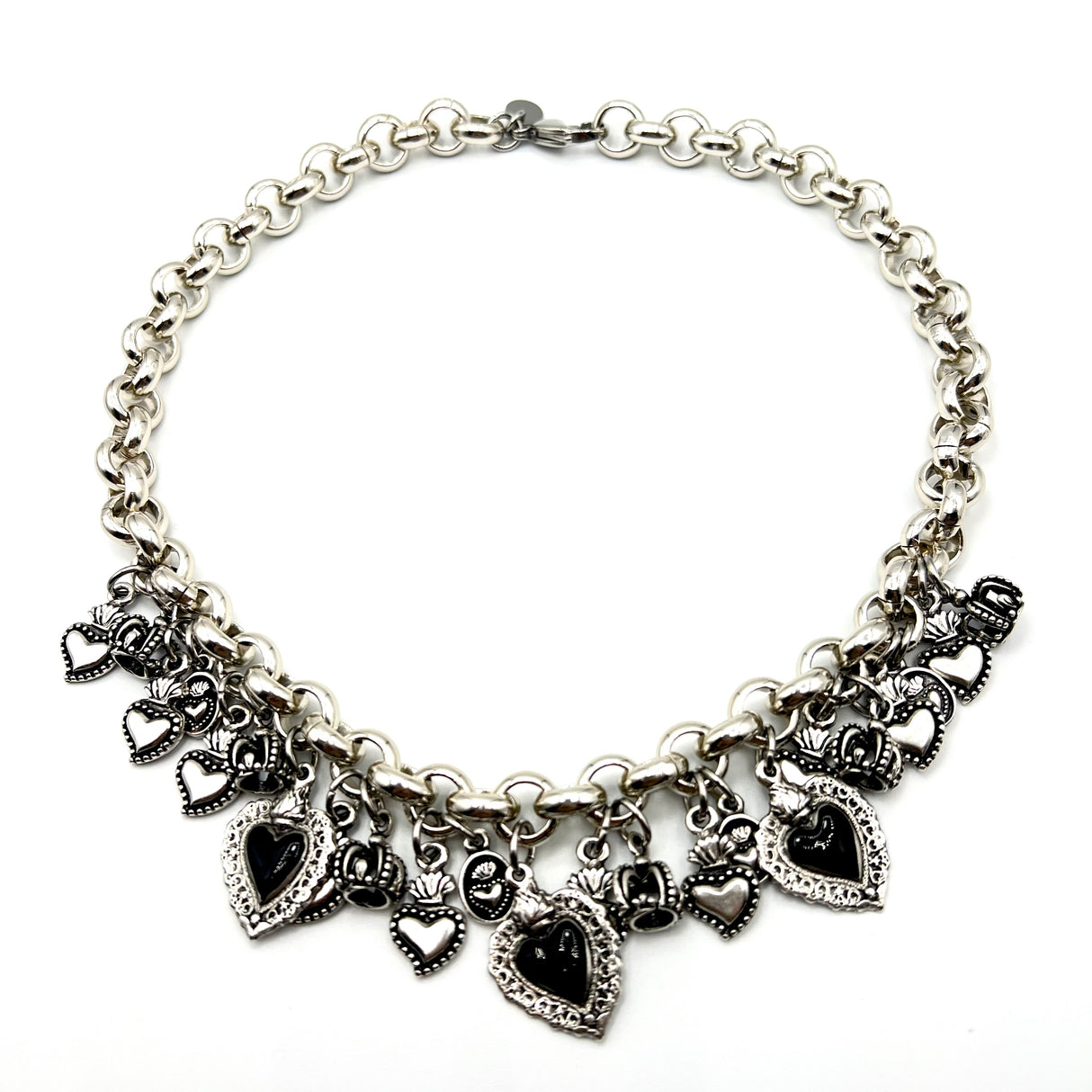 Collana e bracciale Lucky cuore sacro BLACK DUO