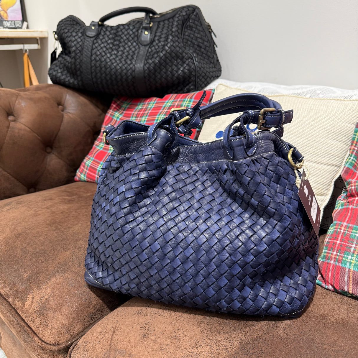 Borsa Intreccio Small Blue