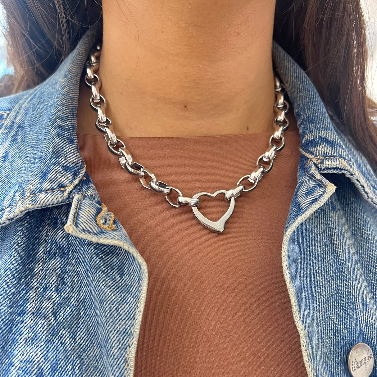 Collana Cuore Acciaio inossidabile