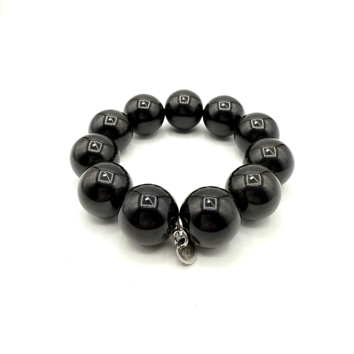 Bracciale sfere in Resina Black