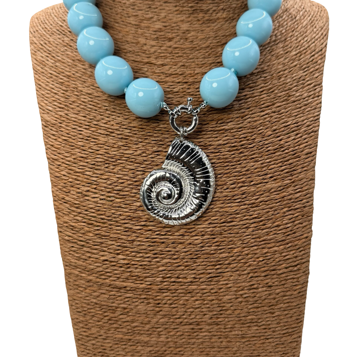 Collana Resina Conchiglia Acciaio