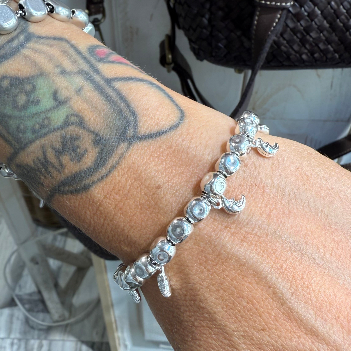 Bracciale pepite Cubo e Lune Argento925