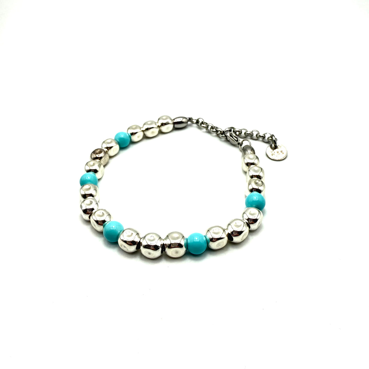 Bracciale Pepite Cubo Argento925 e Pasta di Turchese