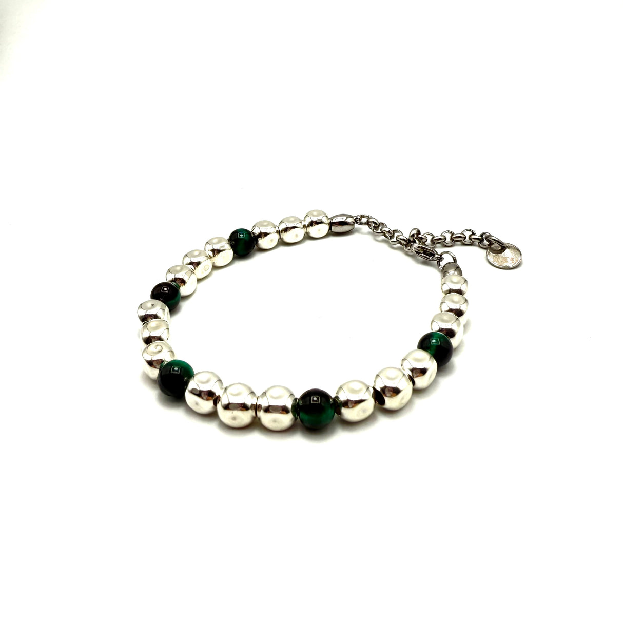 Bracciale Pepite Cubo Argento925 e Occhio di Tigre