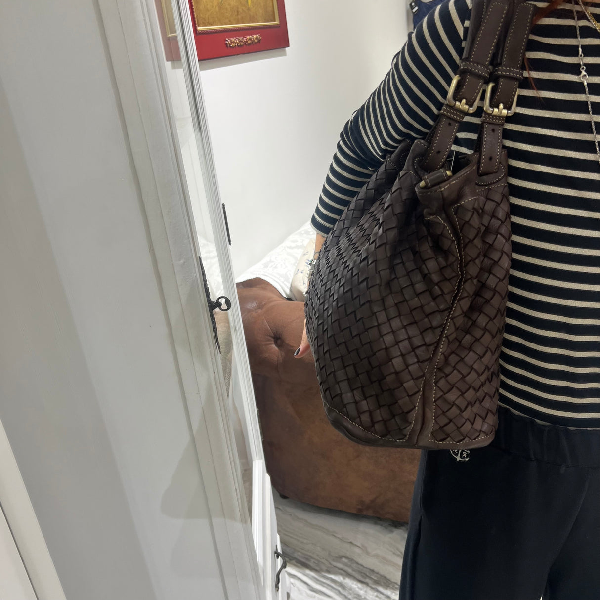 Borsa Intreccio Small Testa di Moro