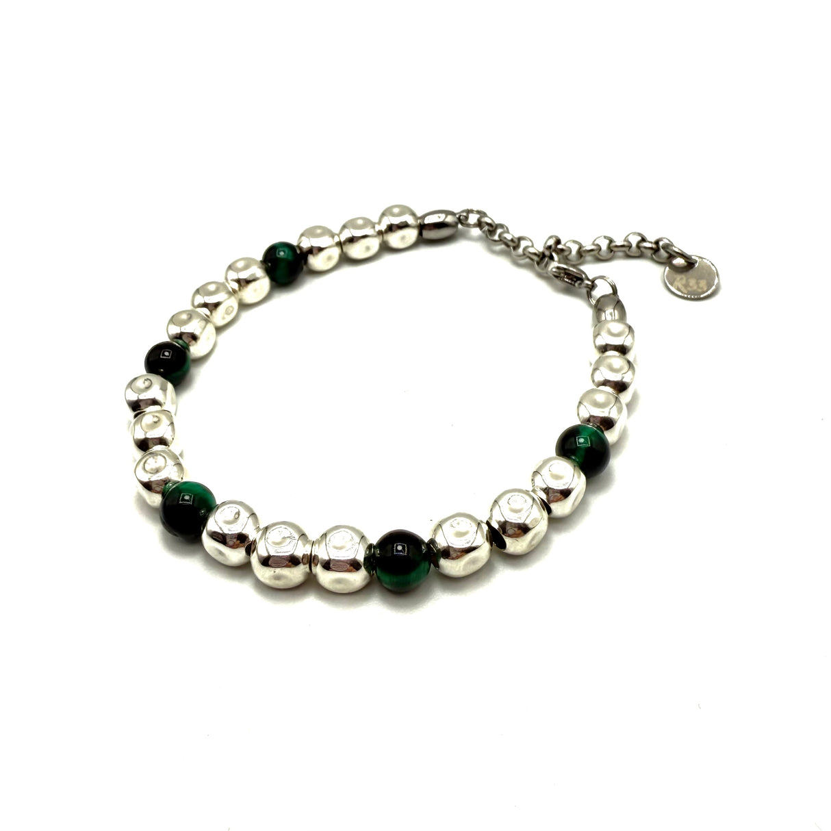 Bracciale Pepite Cubo Argento925 e Occhio di Tigre