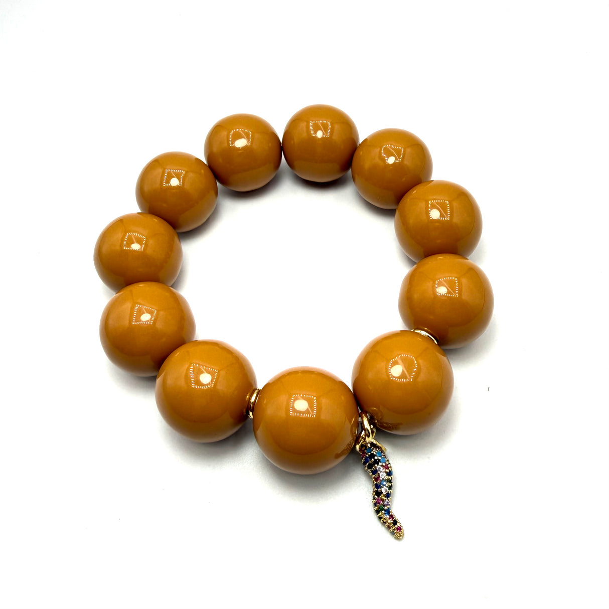 Bracciale resina con charms Corno Multicolor