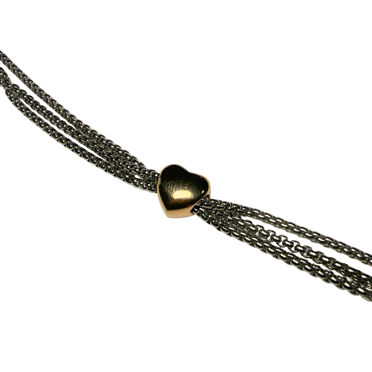 Bracciale pepita cuore Rosè Acciaio inossidabile