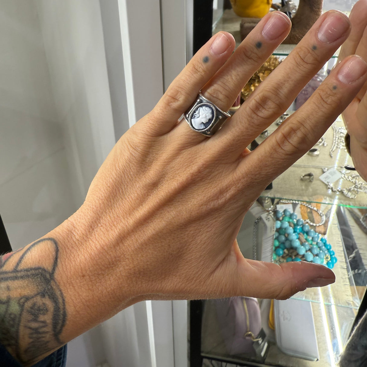 Cammeo Blu Argento925