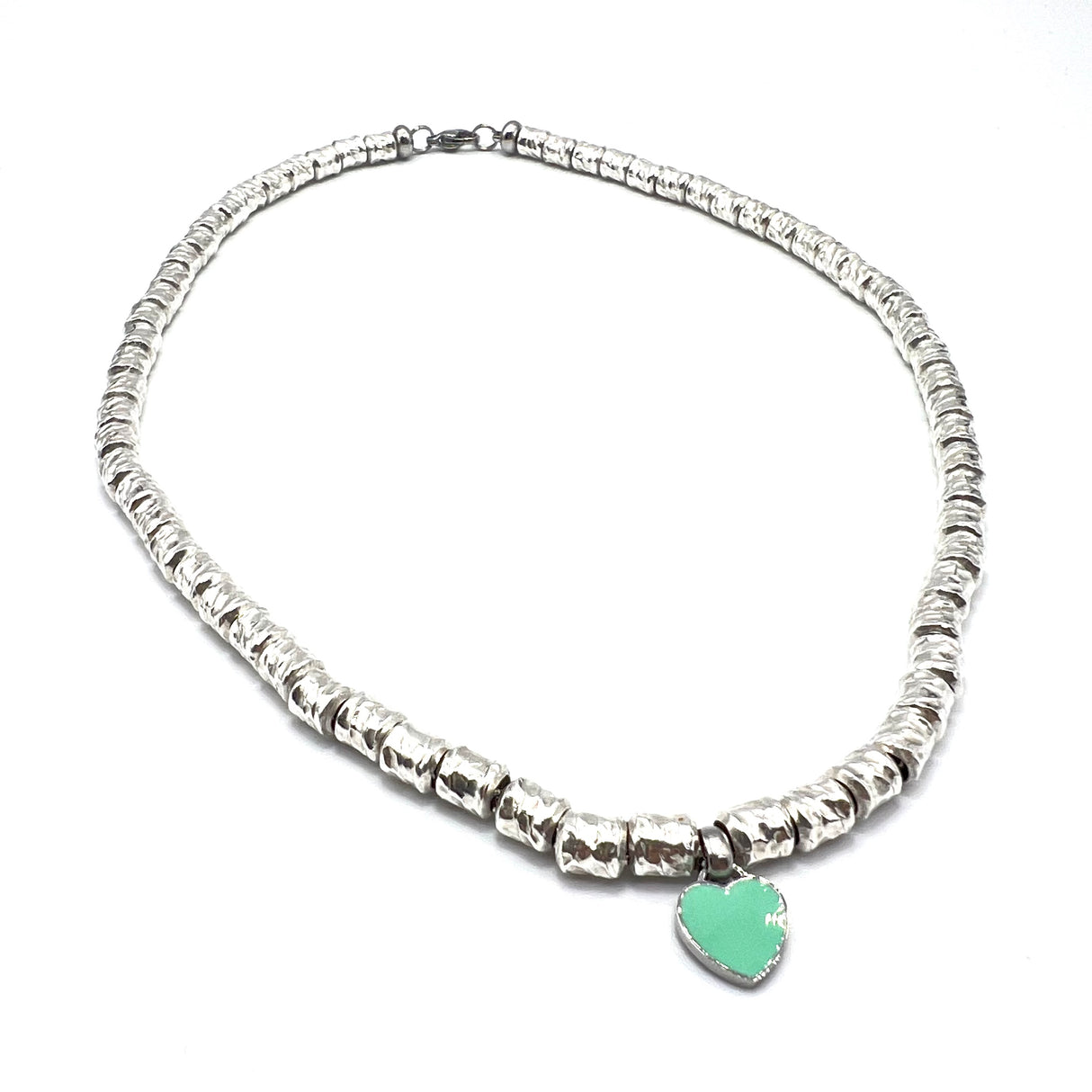 Collana pepite small e Cuore Argento925