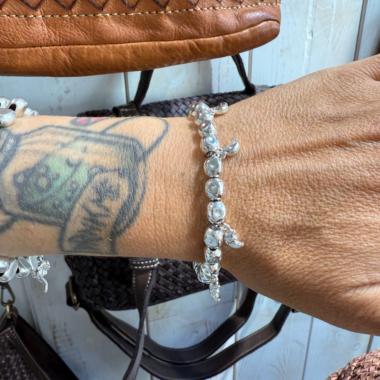 Bracciale pepite Cubo e Lune Argento925