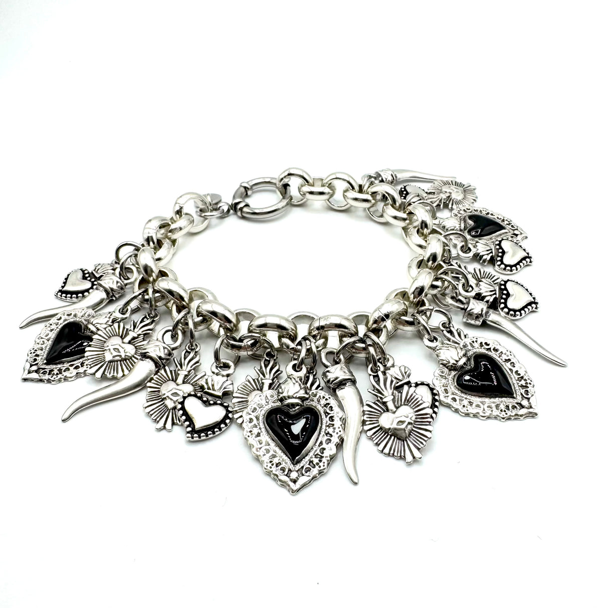 Bracciale Lucky Cuore Sacro Black fiamma