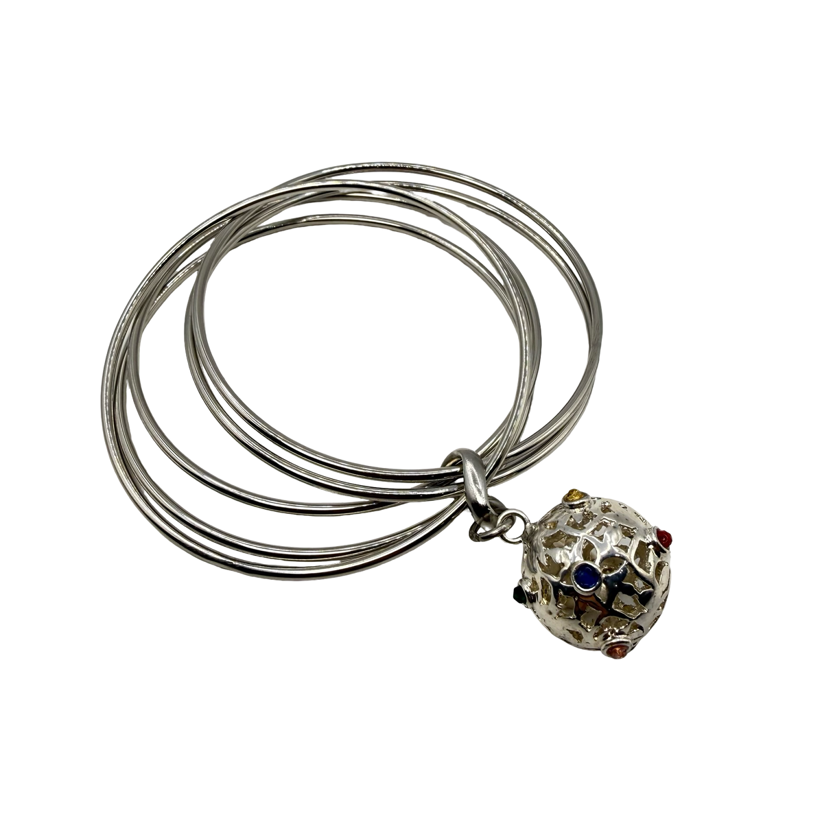 Bracciale 5 fili mina anni 60' silver