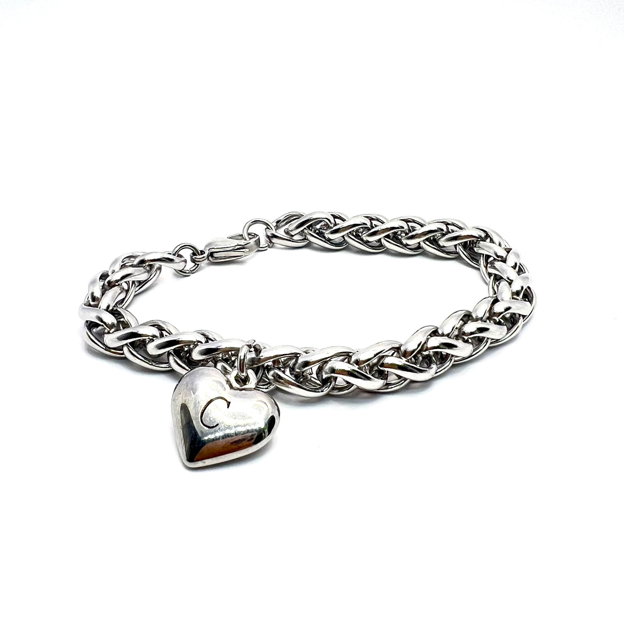 Bracciale Spiga con Lettera e Cuore, SCEGLI LA TUA...