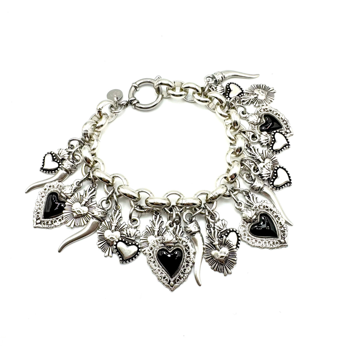 Bracciale Lucky Cuore Sacro Black fiamma