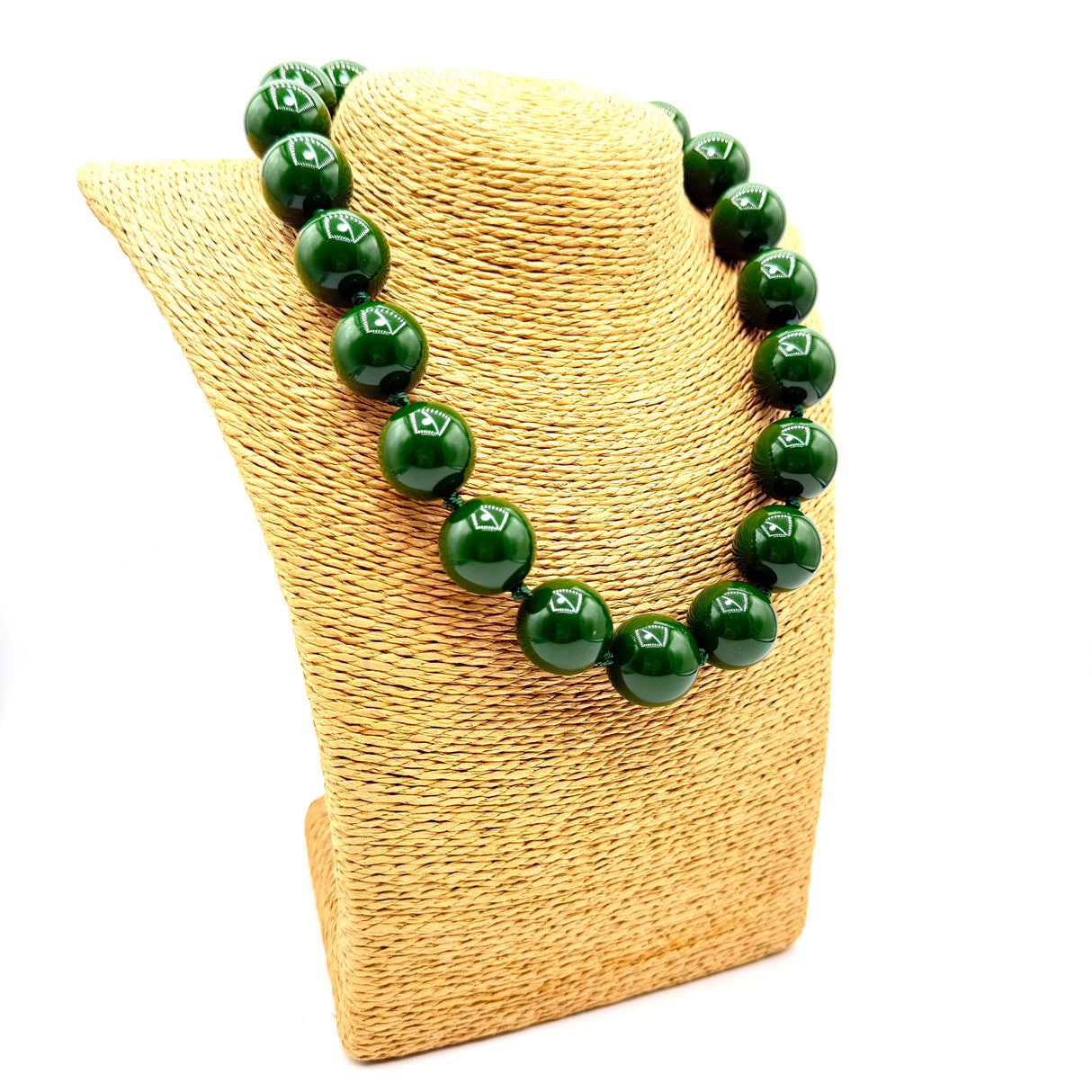 Collana sfere in Resina Verde Muschio