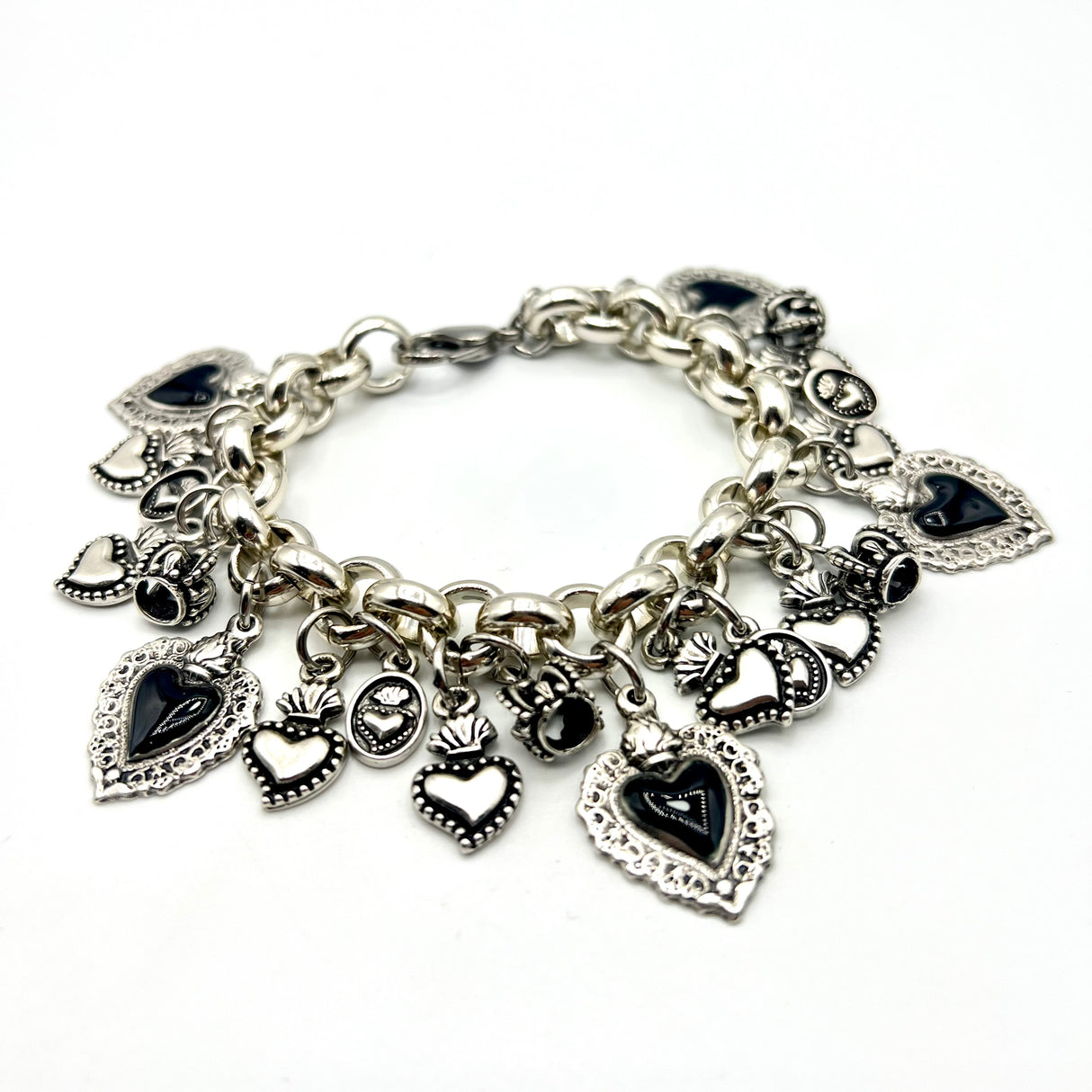 Collana e bracciale Lucky cuore sacro BLACK DUO