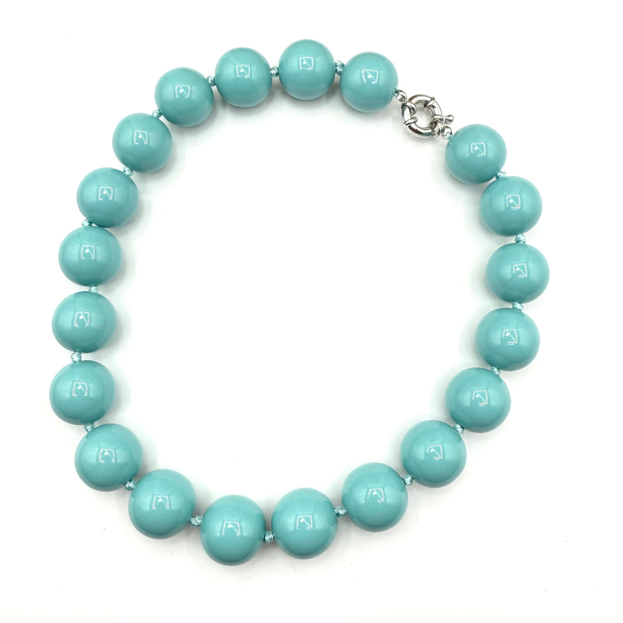 Collana sfere in Resina Turchese Scuro