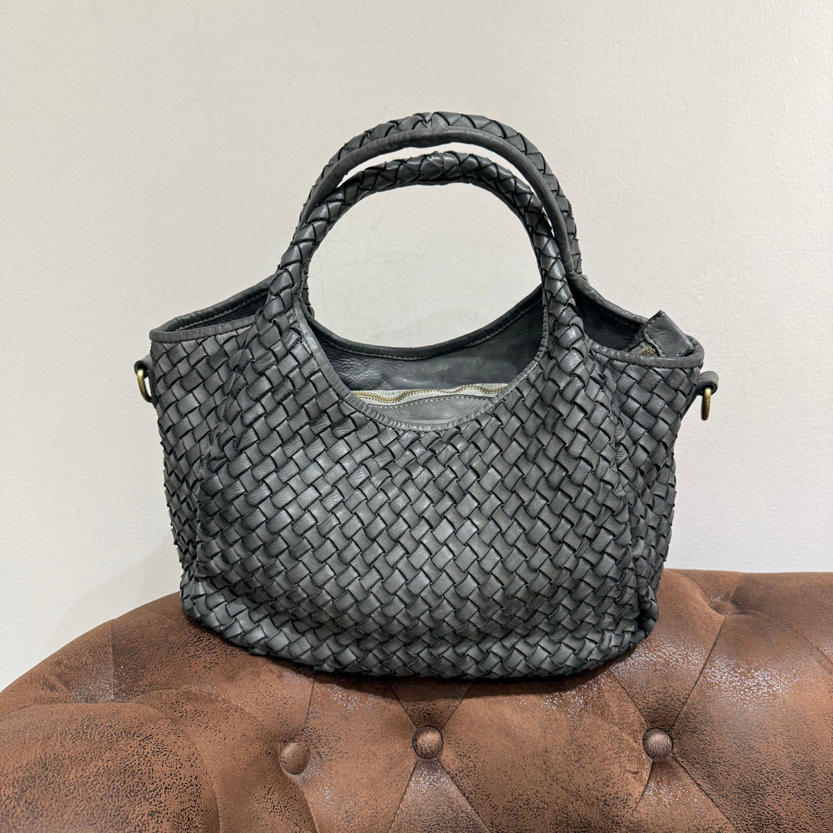 Borsa Intreccio Anita Grigio