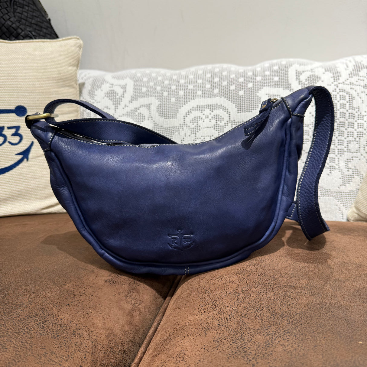 Borsa Marsupio Mezzaluna Blu