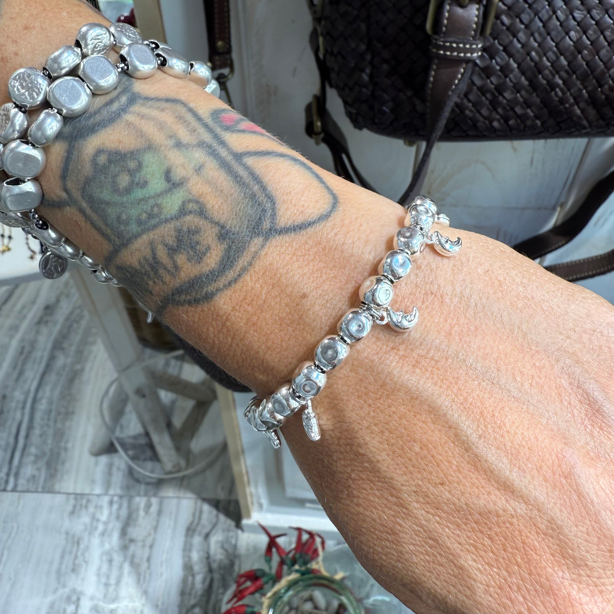 Bracciale pepite Cubo e Lune Argento925