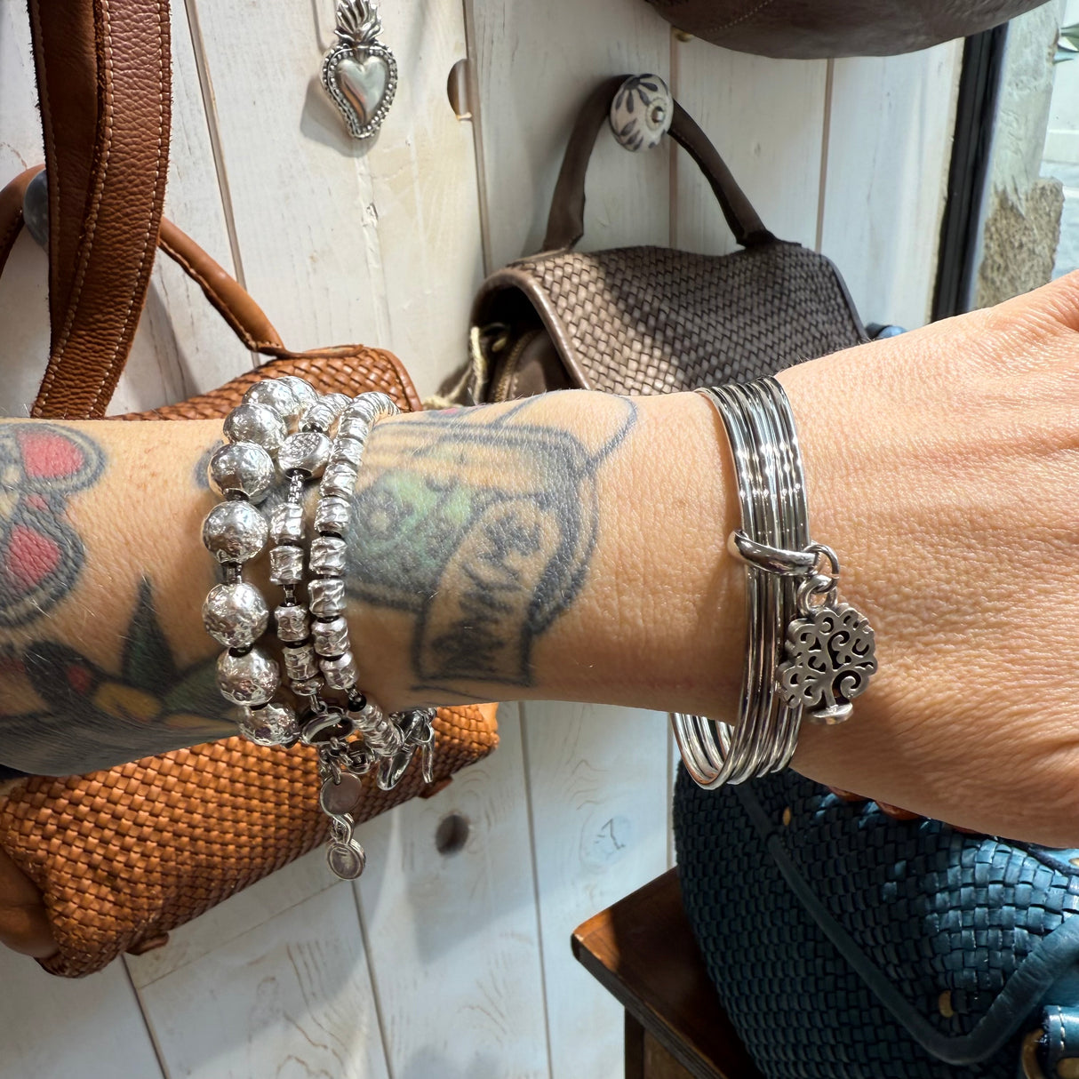 Bracciale rigido 6 fili con Albero della Vita