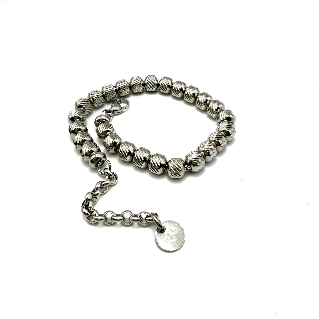 Bracciale pepite sfere rigate Acciaio inossidabile