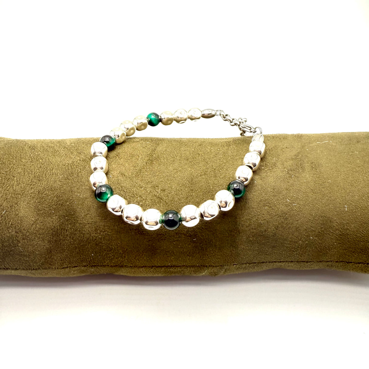 Bracciale Pepite Cubo Argento925 e Occhio di Tigre