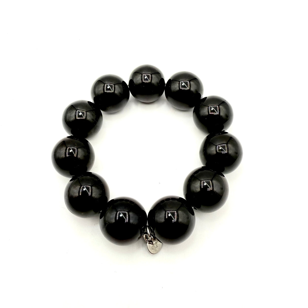 Bracciale sfere in Resina Black