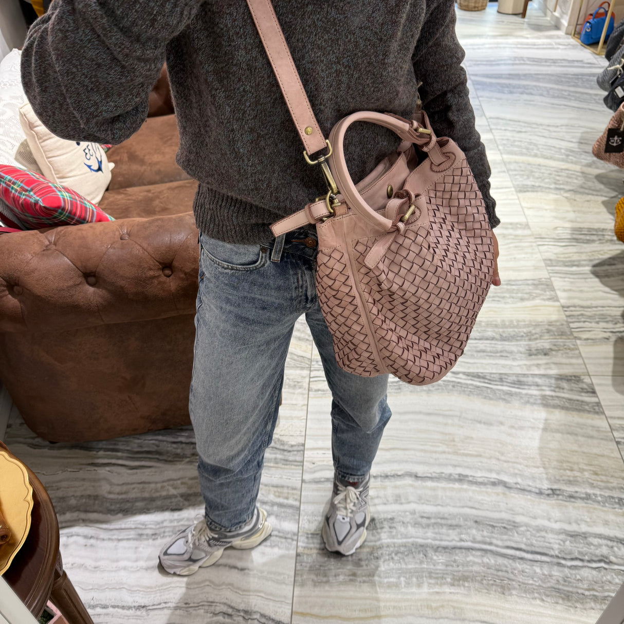 Borsa Intreccio Small Cipria