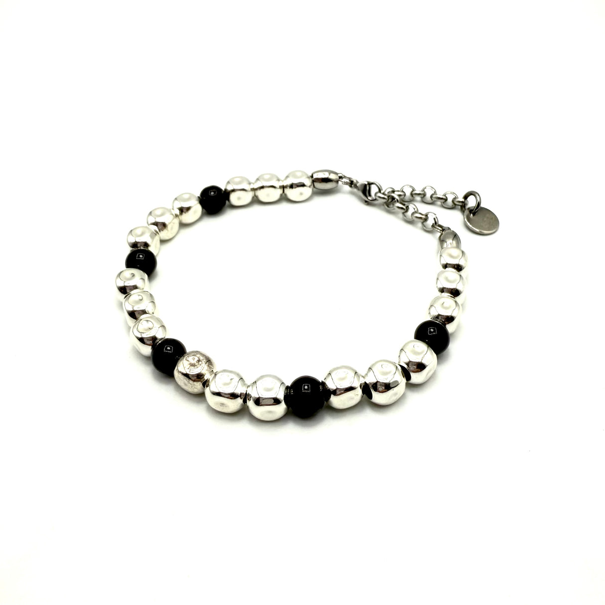 Bracciale Pepite Cubo Argento925 e Onice